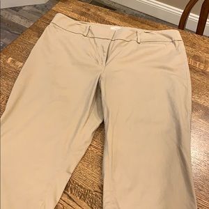 Loft lightweight tan ankle length chinos